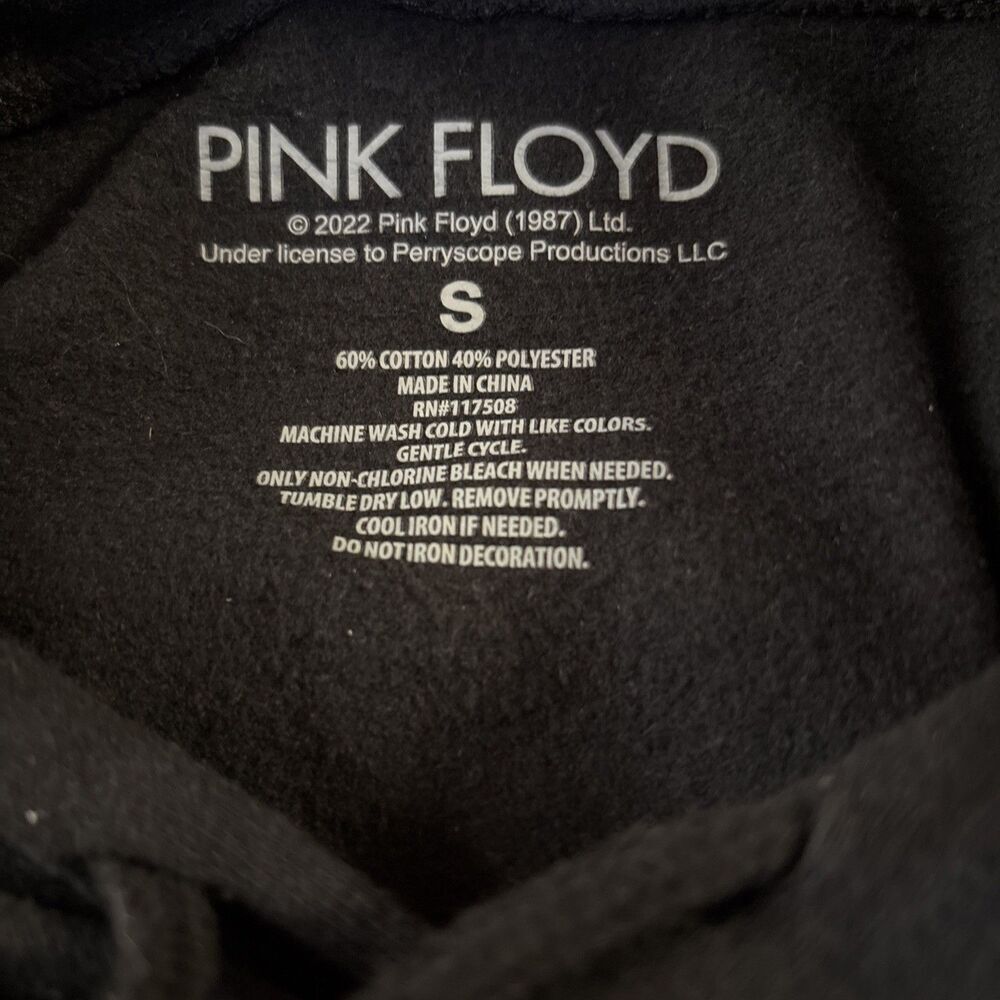 Pink Floyd Hoodie Mens Small Black Psychedelic Hippie Rock Band Sweater Concert - Picture 10 of 10